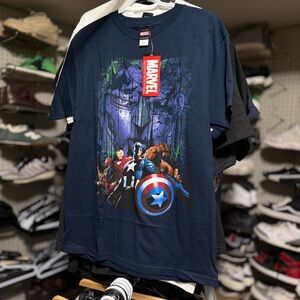 Marvel Comics Mad Engine Doctor Doom Fantastic Four Avengers Blue Medium